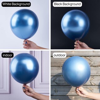 Foto 2 | Globo Partywoo Azul Metalizado, 50 Unidades, 30 Cm, Para Guirnalda O Arco - Venta Internacional.