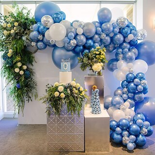 Foto 3 | Globo Partywoo Azul Metalizado, 50 Unidades, 30 Cm, Para Guirnalda O Arco - Venta Internacional.