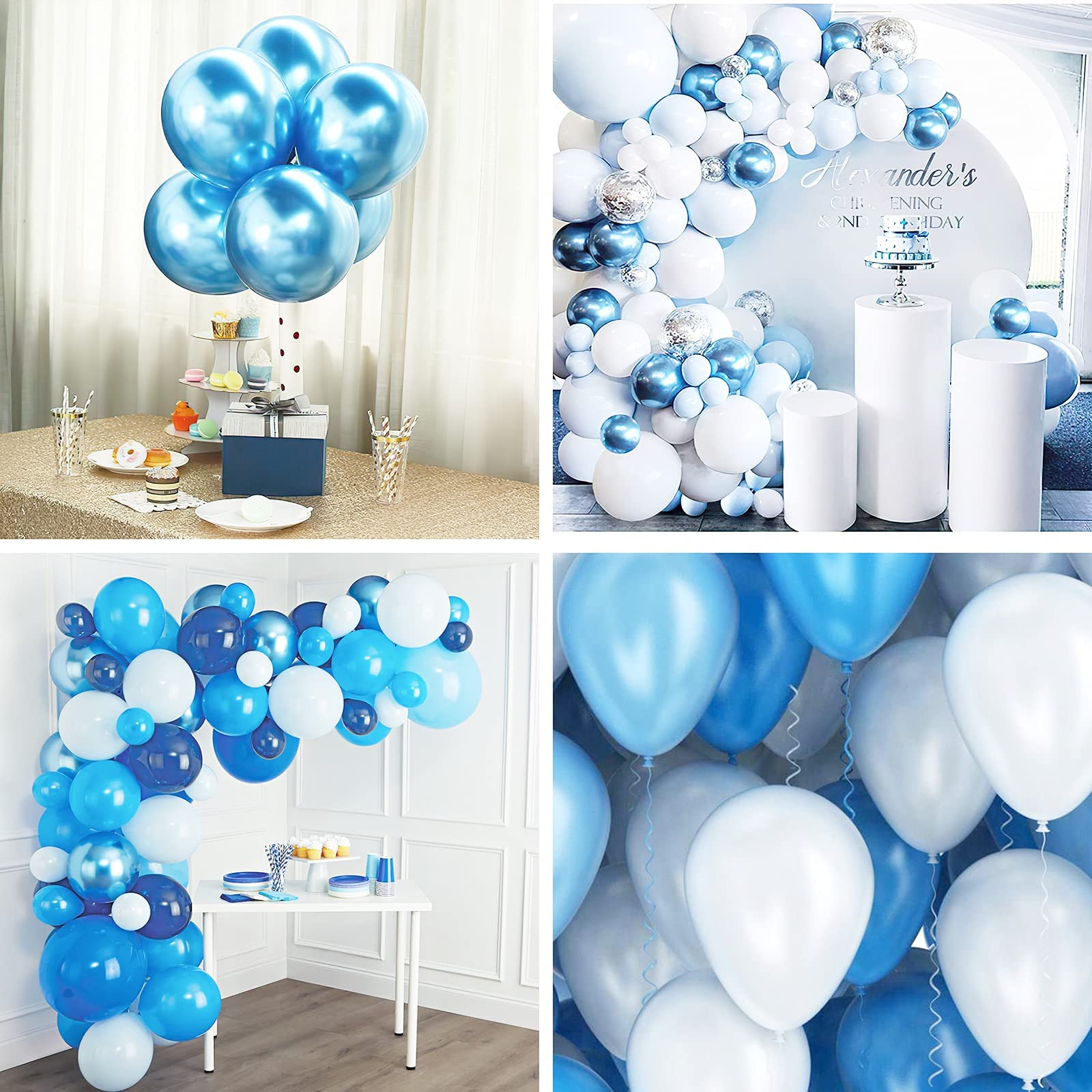 Foto 4 | Globo Partywoo Azul Metalizado, 50 Unidades, 30 Cm, Para Guirnalda O Arco - Venta Internacional.