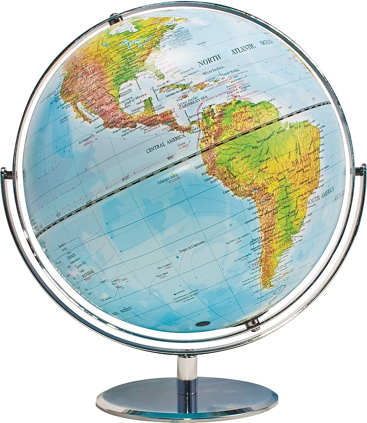 Foto 3 pulgar | Escritorio World Globe Advantus De 30 Cm Con Océanos Azules Para El Hogar - Venta Internacional.