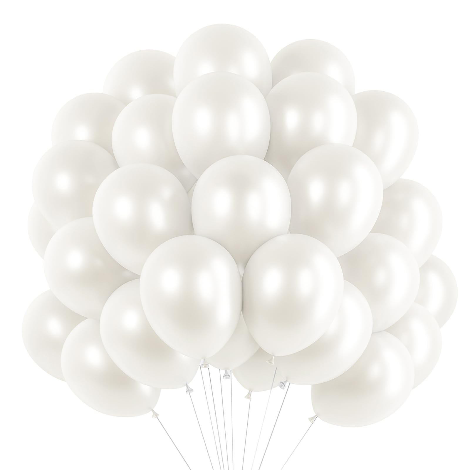 Foto 2 pulgar | Globos De Látex Rubfac, 120 Unidades, Color Blanco Perla, 30 Cm, Para Fiesta - Venta Internacional.