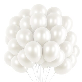 Foto 1 | Globos De Látex Rubfac, 120 Unidades, Color Blanco Perla, 30 Cm, Para Fiesta - Venta Internacional.