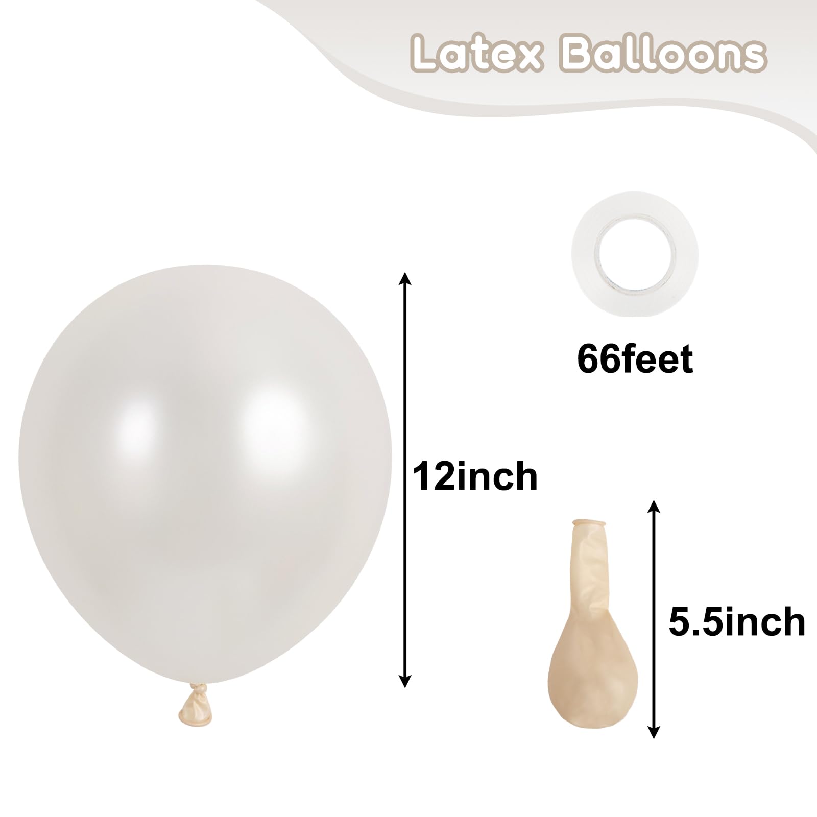 Foto 3 pulgar | Globos De Látex Rubfac, 120 Unidades, Color Blanco Perla, 30 Cm, Para Fiesta - Venta Internacional.