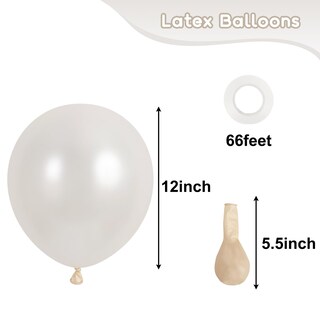 Foto 2 | Globos De Látex Rubfac, 120 Unidades, Color Blanco Perla, 30 Cm, Para Fiesta - Venta Internacional.