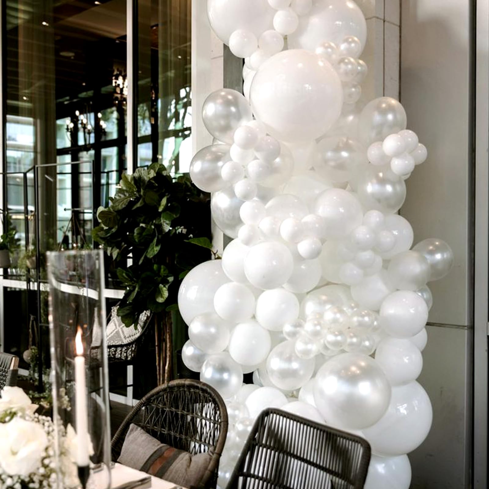 Foto 7 | Globos De Látex Rubfac, 120 Unidades, Color Blanco Perla, 30 Cm, Para Fiesta - Venta Internacional.
