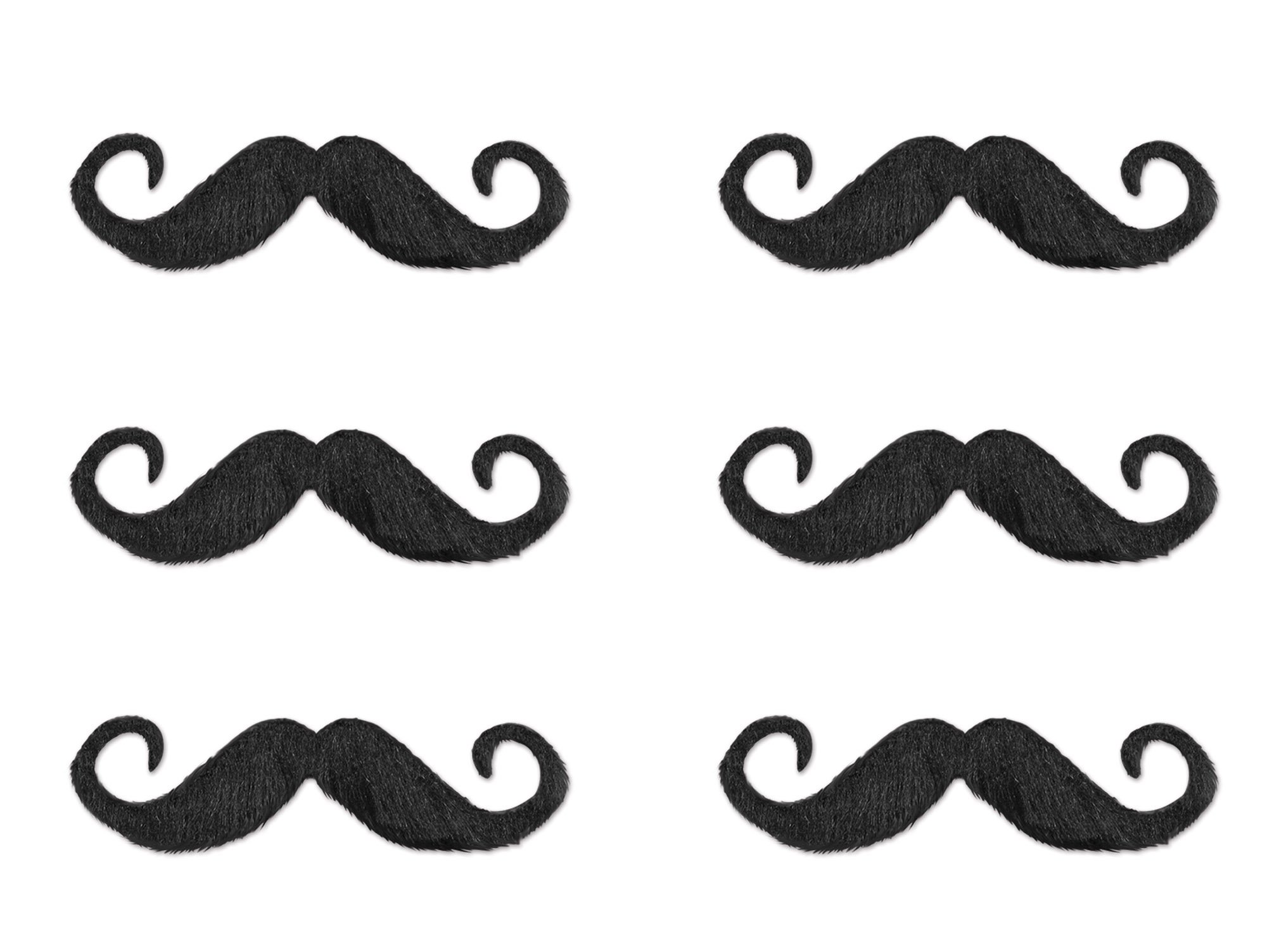Foto 1 | Manillar Hairy 'staches Beistle, 6 Piezas, 5 Cm (negro) - Venta Internacional.