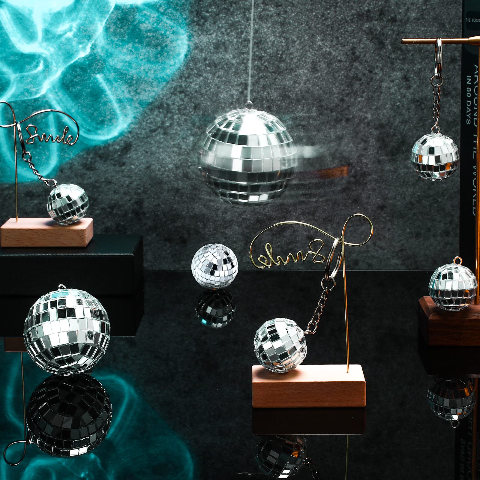 Foto 6 | Espejo Colgante Navideño Mtlee Disco Ball Ornaments De 6 Cm Y 5 Cm - Venta Internacional.