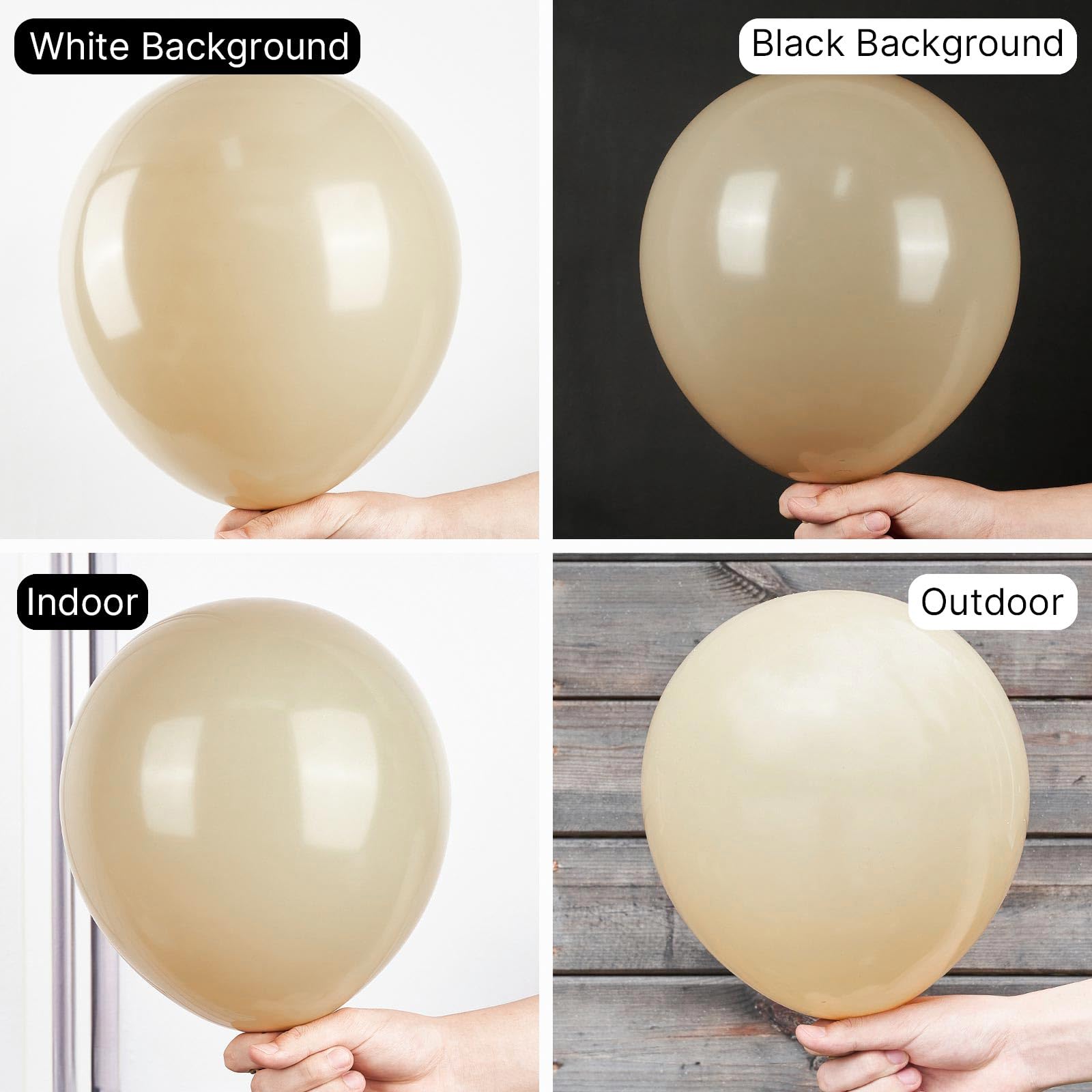 Foto 3 | Balloon Partywoo, Color Marrón Vainilla, 140 Unidades, Diferentes Tamaños - Venta Internacional.
