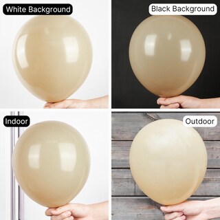 Foto 3 | Balloon Partywoo, Color Marrón Vainilla, 140 Unidades, Diferentes Tamaños - Venta Internacional.
