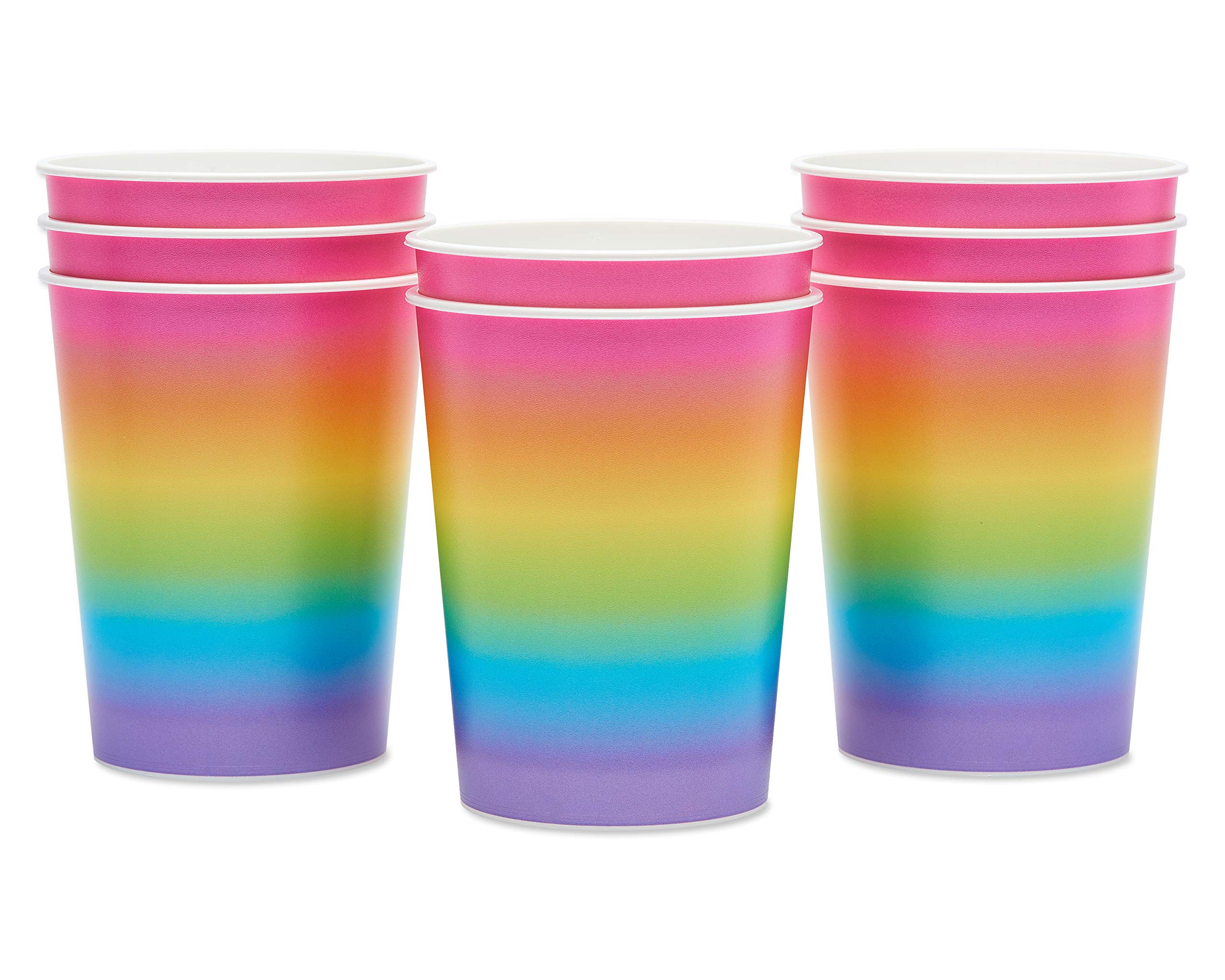 Foto 3 pulgar | Utensilios Para Fiestas American Greetings Rainbow, Vasos De 473 Ml (8) - Venta Internacional.
