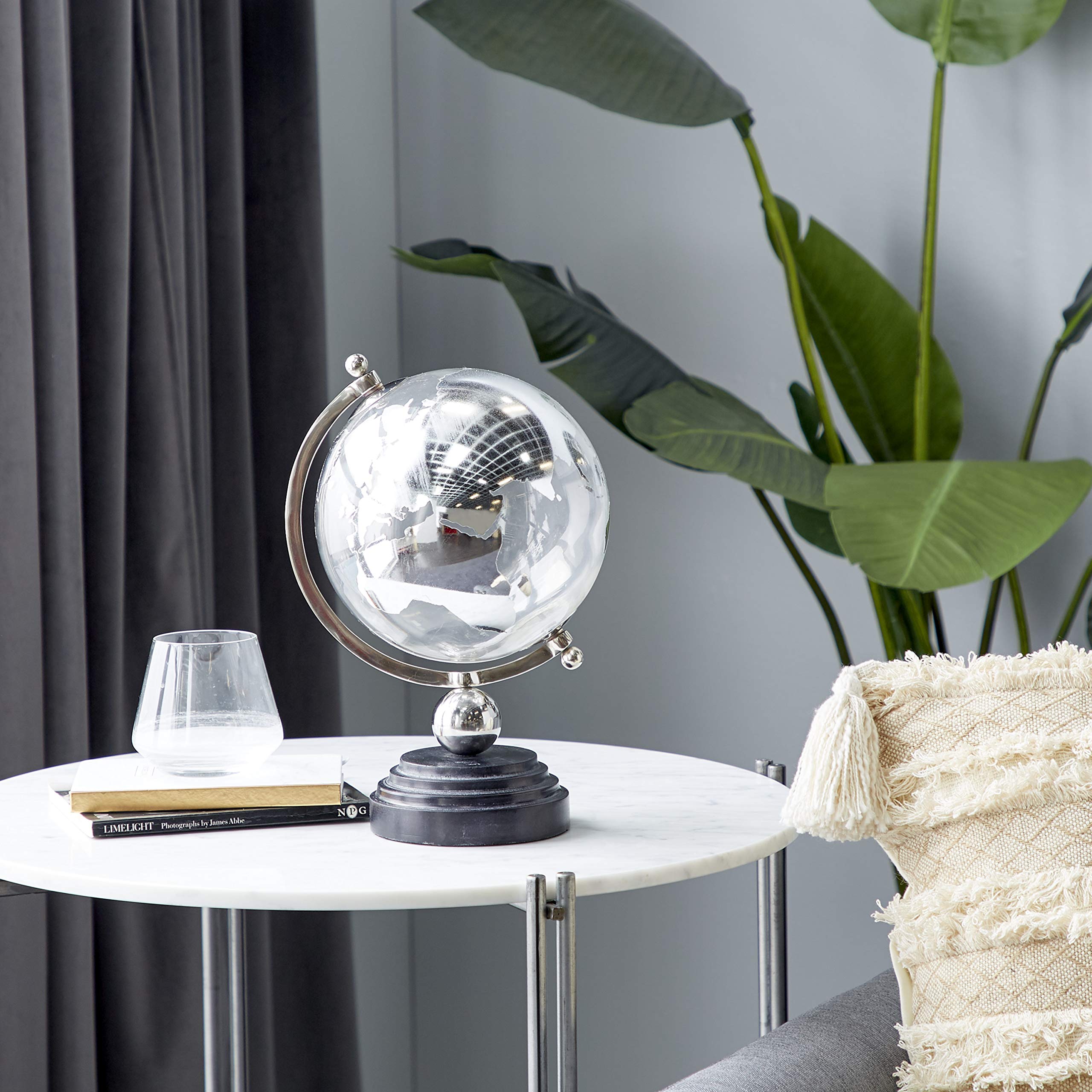 Foto 1 | Marble Globe Deco 79 Con Base De Mármol Y Base Negra De 13 Cm - Venta Internacional.