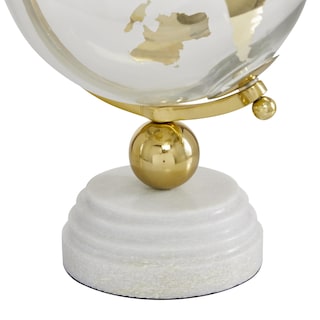 Foto 2 | Marble Globe Deco 79 Gold Con Base De Mármol De 11 Cm - Venta Internacional.
