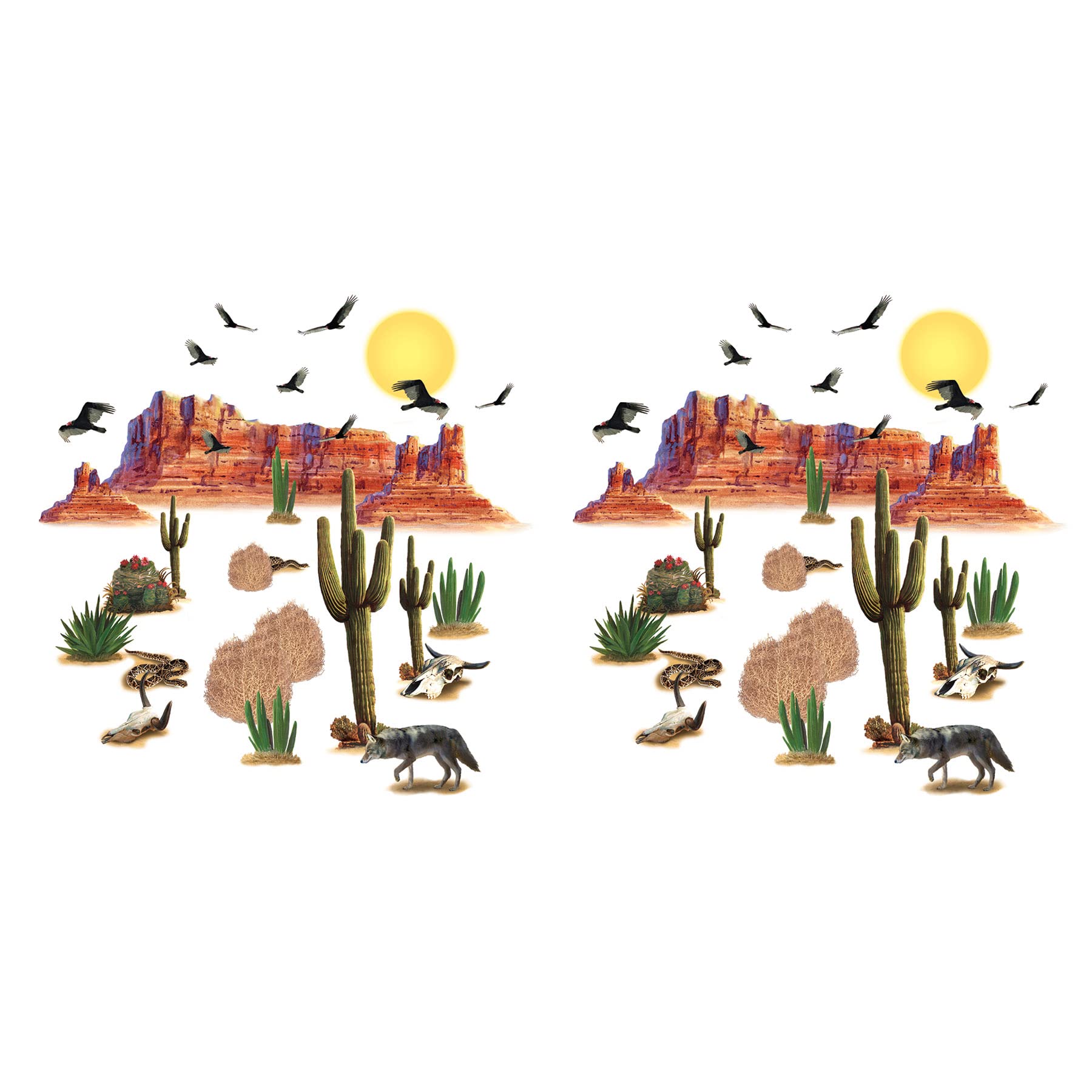 Foto 1 | Decoraciones De Pared Beistle Wild West Desert, 58 Piezas - Venta Internacional.