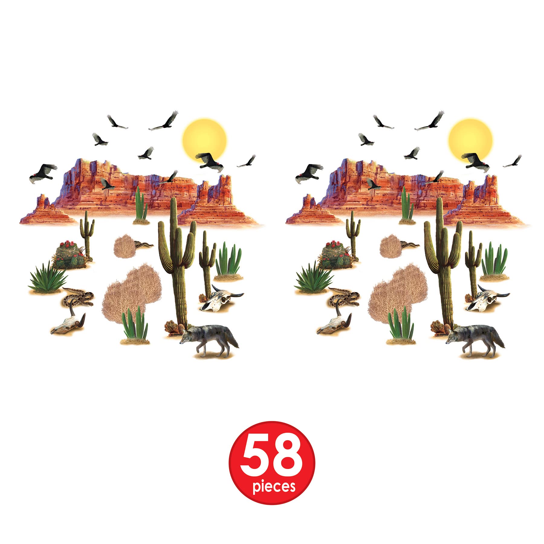Foto 4 | Decoraciones De Pared Beistle Wild West Desert, 58 Piezas - Venta Internacional.
