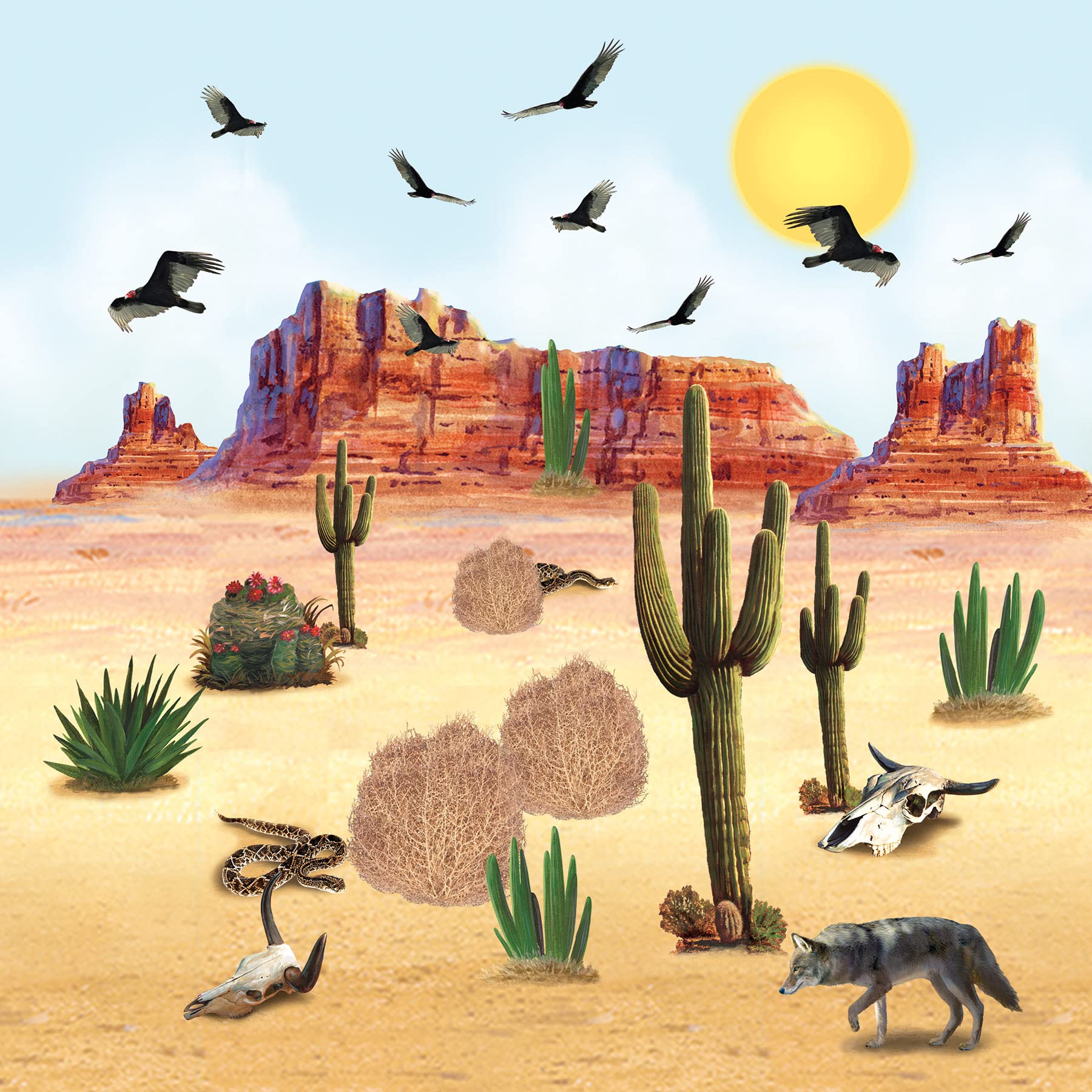 Foto 6 pulgar | Decoraciones De Pared Beistle Wild West Desert, 58 Piezas - Venta Internacional.