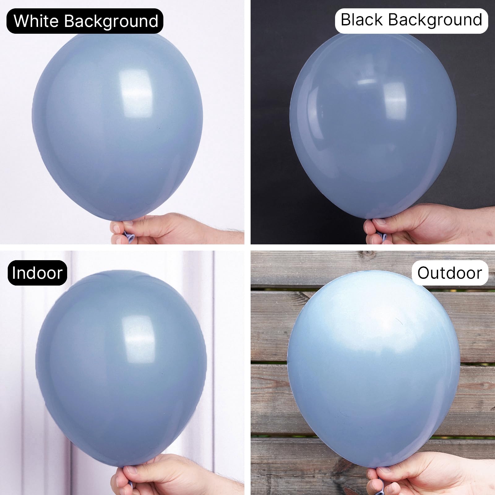 Foto 4 pulgar | Balloon Partywoo Dusty Blue, 85 Unidades, Diferentes Tamaños - Venta Internacional.