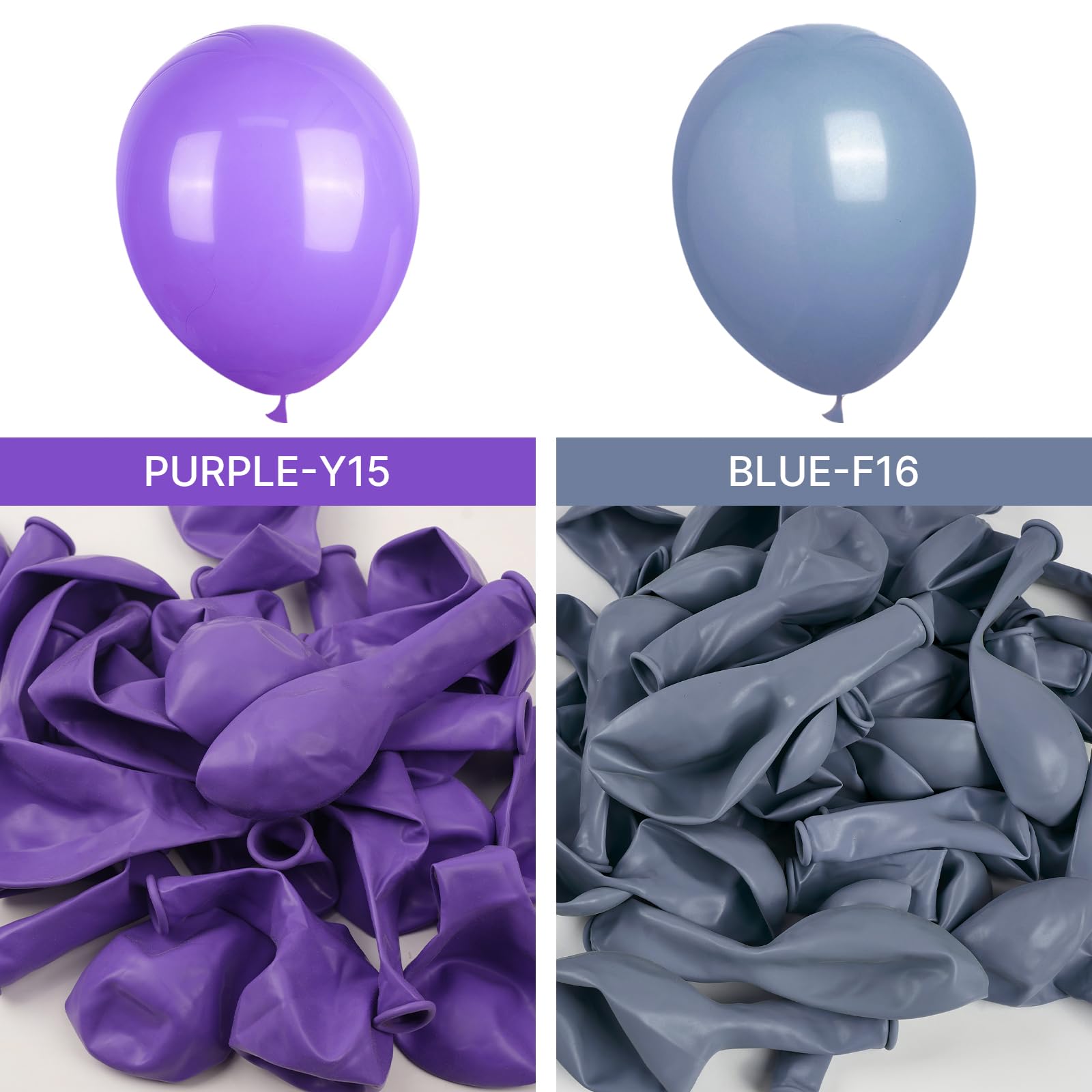 Foto 5 pulgar | Balloon Partywoo Dusty Blue, 85 Unidades, Diferentes Tamaños - Venta Internacional.