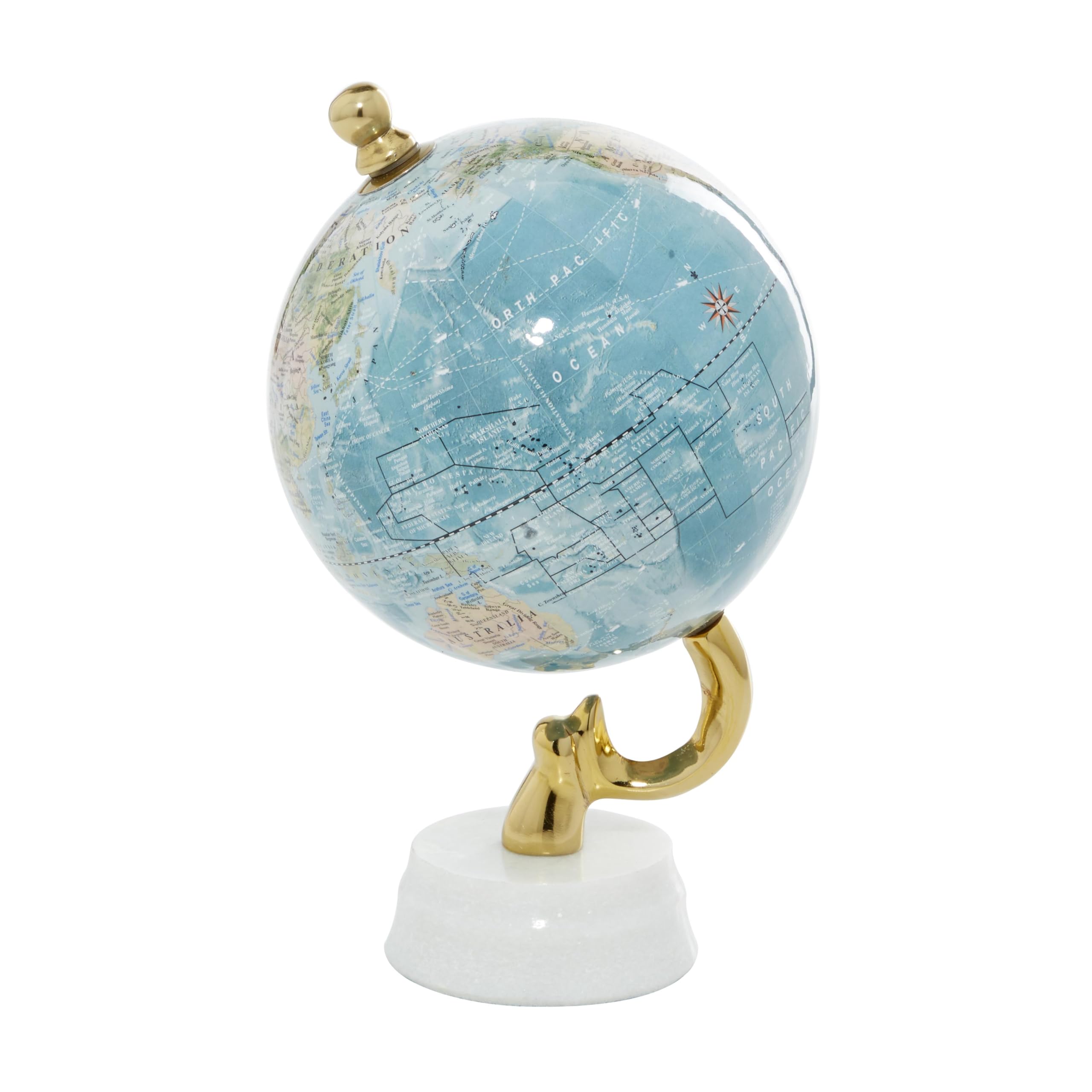 Foto 3 pulgar | Globo Decorativo Deco 79 De Aluminio, Metal, Educativo, Azul - Venta Internacional.