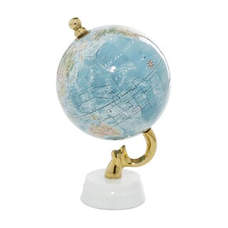 Foto 2 | Globo Decorativo Deco 79 De Aluminio, Metal, Educativo, Azul - Venta Internacional.
