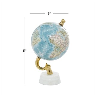 Foto 6 | Globo Decorativo Deco 79 De Aluminio, Metal, Educativo, Azul - Venta Internacional.