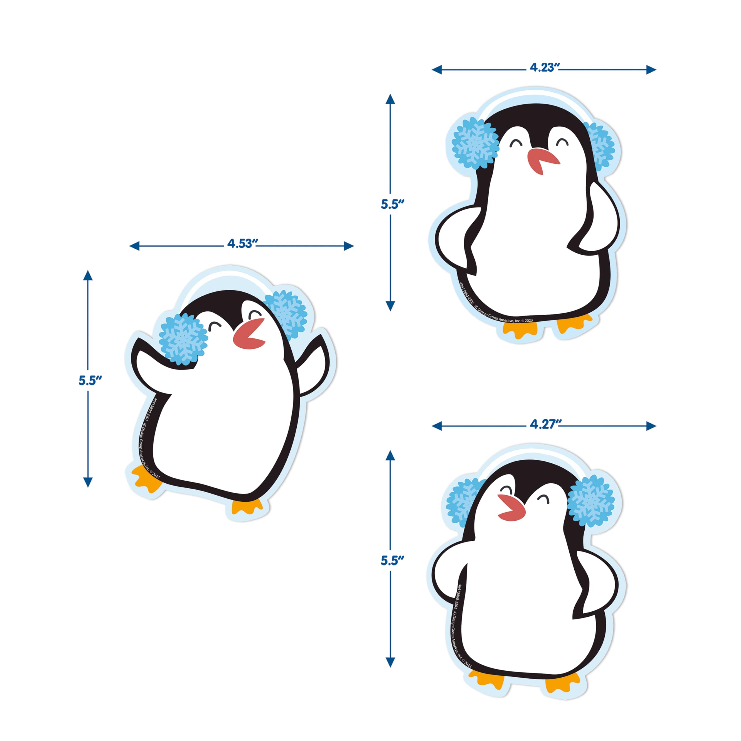 Foto 7 | Decoración De Aula Con Forma De Pingüinos Eureka, Papel Recortado, 36 Unidades - Venta Internacional.