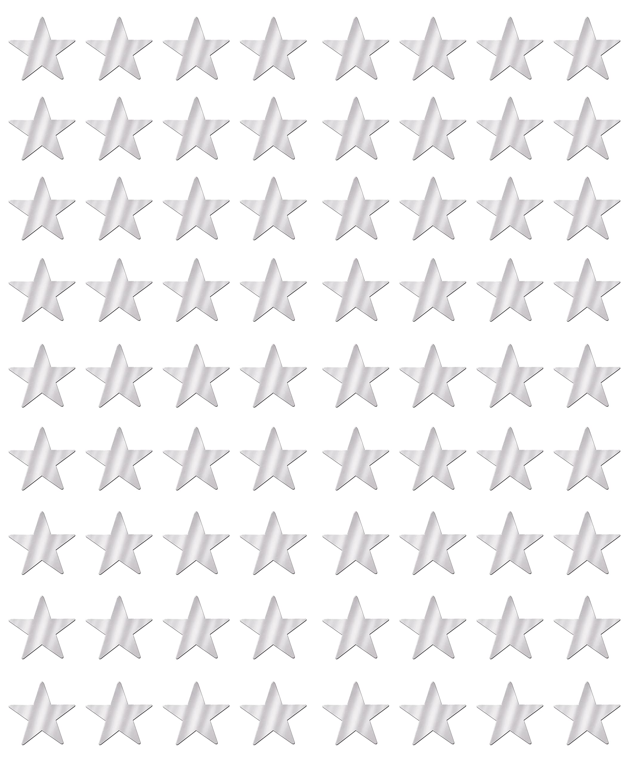 Foto 1 | Aula Con Forma De Estrella Plateada Beistle Recortada En Papel, 72 Piezas, 12 Cm - Venta Internacional.