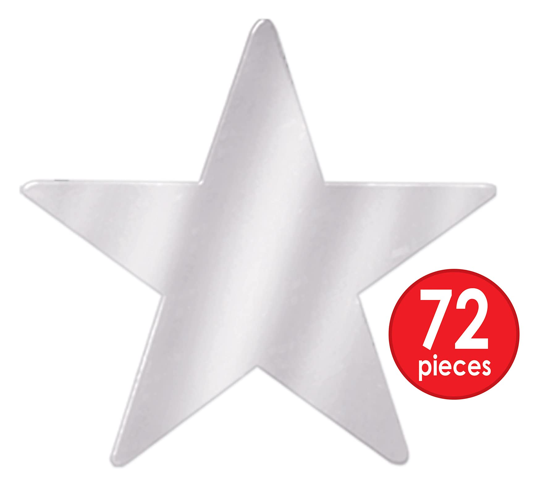 Foto 2 | Aula Con Forma De Estrella Plateada Beistle Recortada En Papel, 72 Piezas, 12 Cm - Venta Internacional.