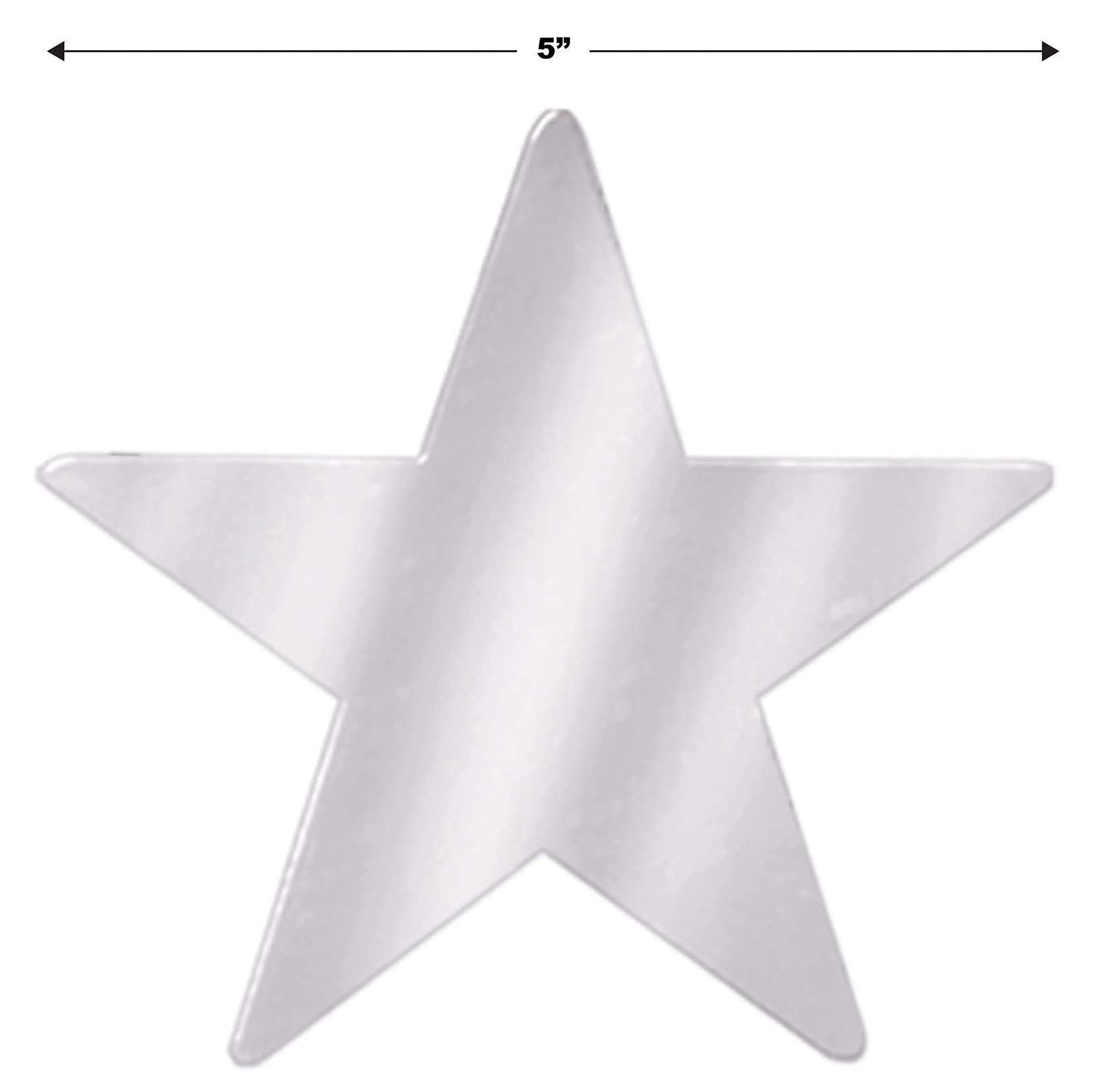 Foto 3 | Aula Con Forma De Estrella Plateada Beistle Recortada En Papel, 72 Piezas, 12 Cm - Venta Internacional.