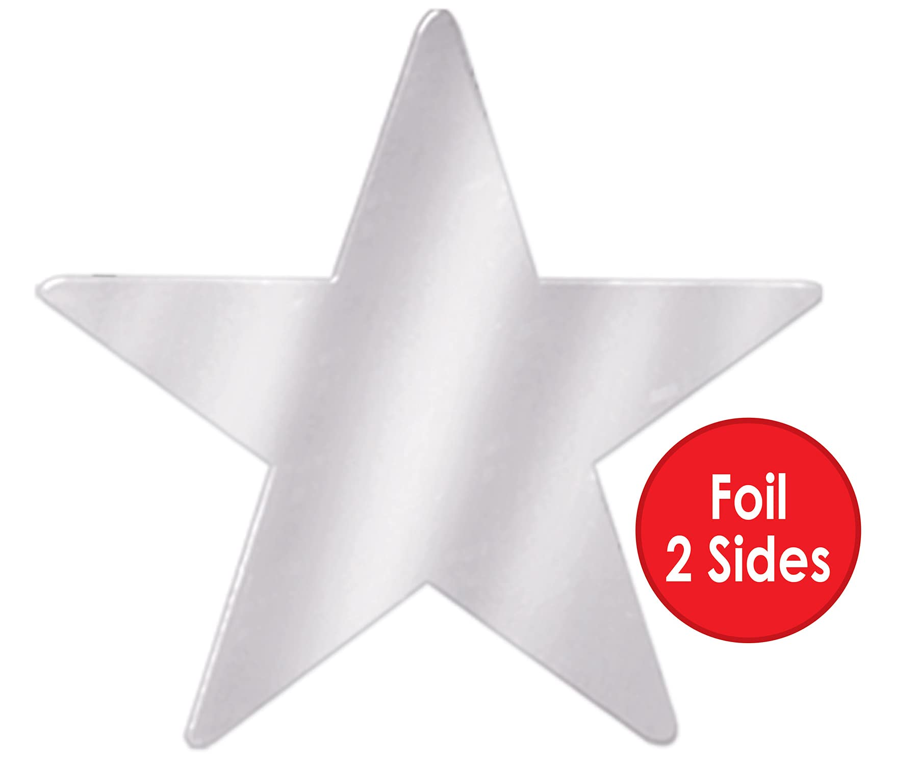 Foto 5 pulgar | Aula Con Forma De Estrella Plateada Beistle Recortada En Papel, 72 Piezas, 12 Cm - Venta Internacional.