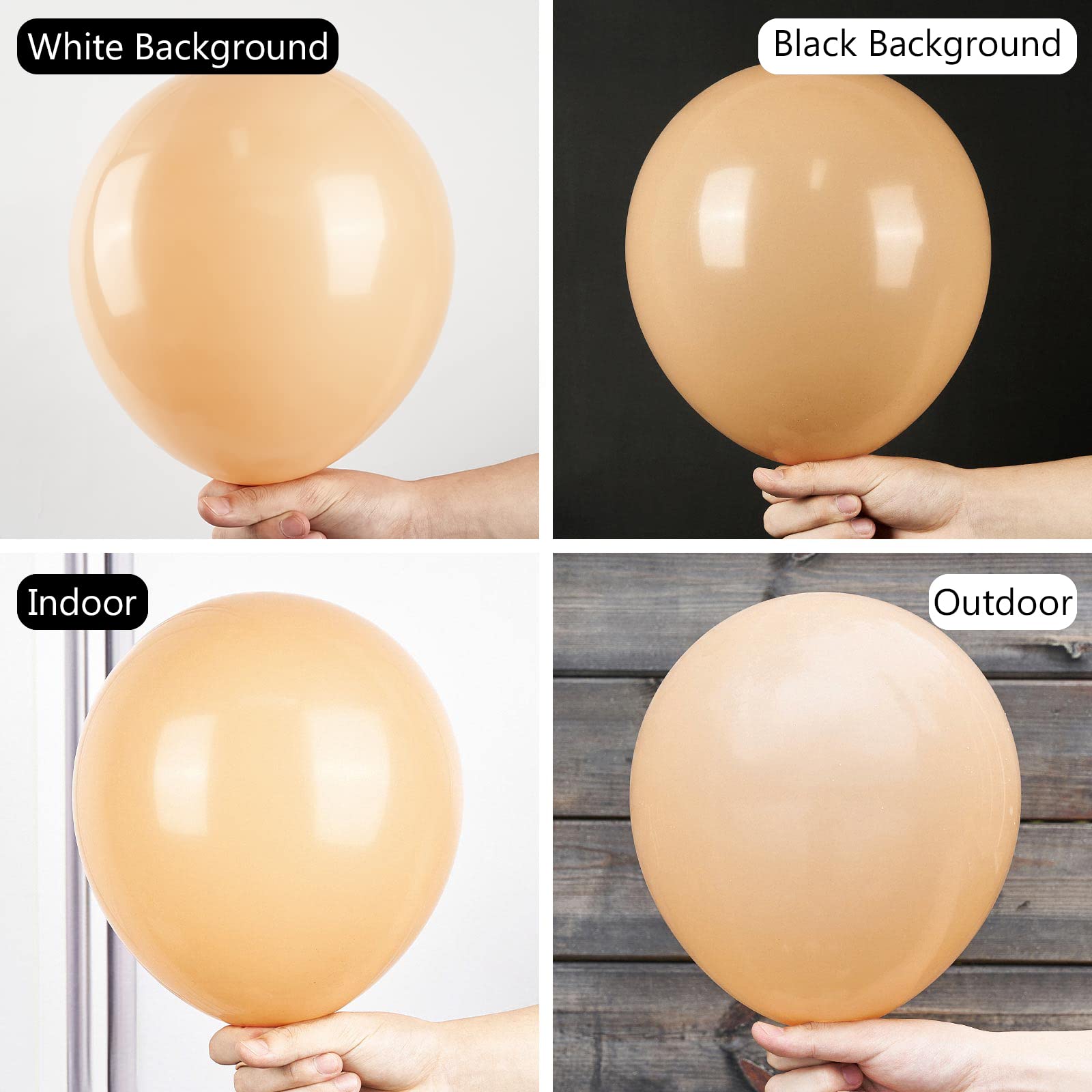 Foto 5 | Balloon Partywoo Nude-y103, Color Beige, 127 Unidades, Diferentes Tamaños - Venta Internacional.