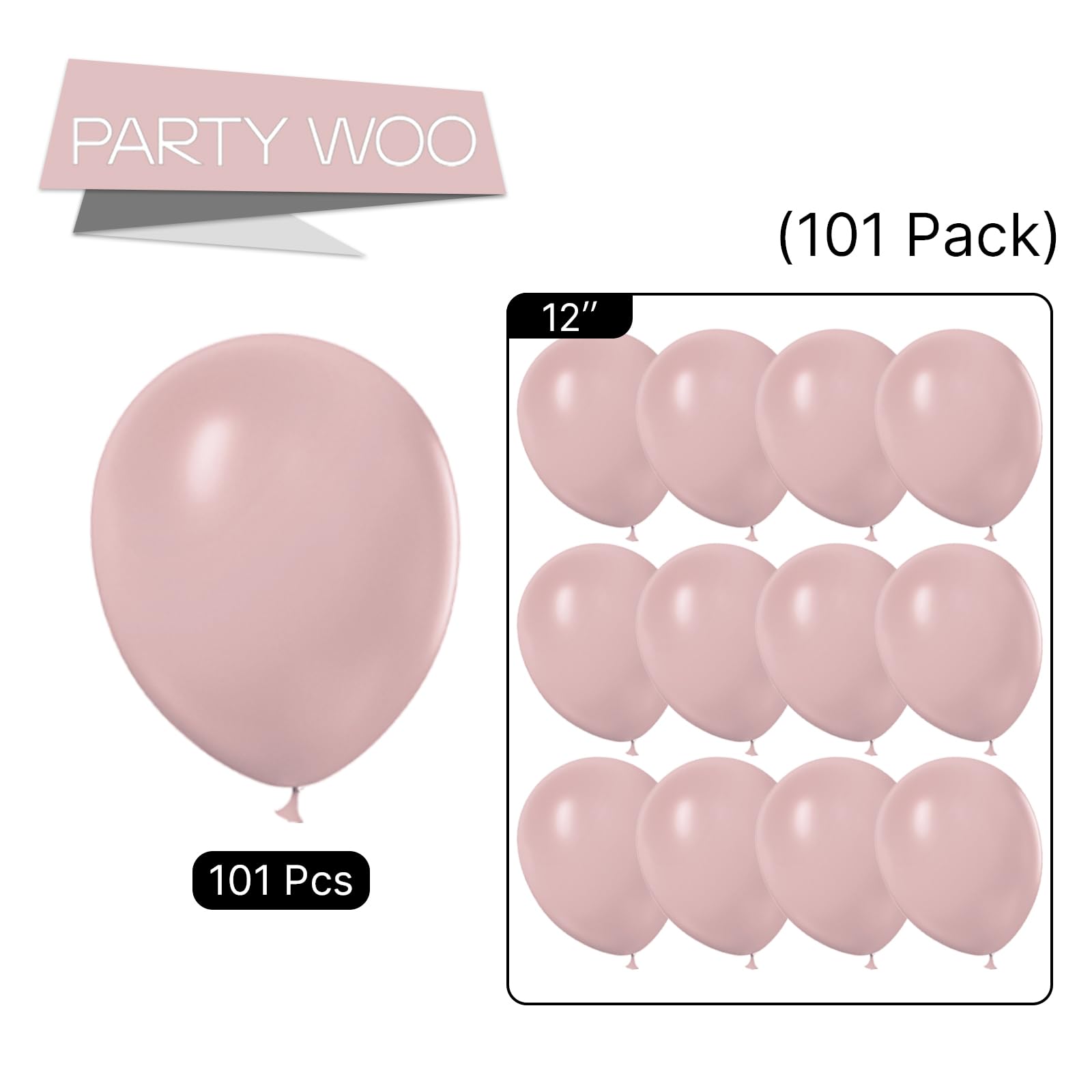 Foto 6 pulgar | Balloon Partywoo Boho Pink, 12 Pulgadas, 101 Unidades, Para Decoración - Venta Internacional.