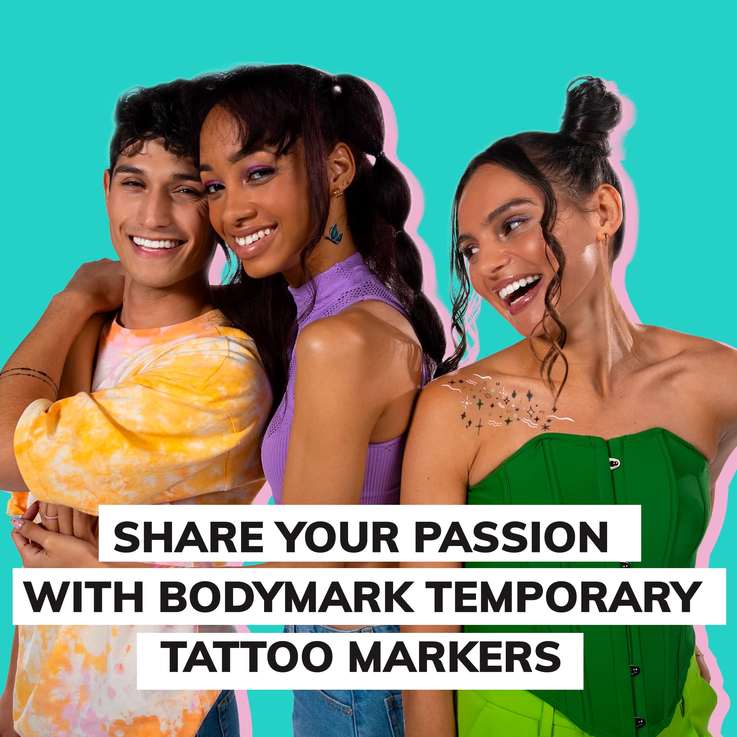 Foto 4 pulgar | Marcadores De Tatuaje Bic Bodymark Para Halloween, Paquete Con Plantillas, 7 Unidades - Venta Internacional.