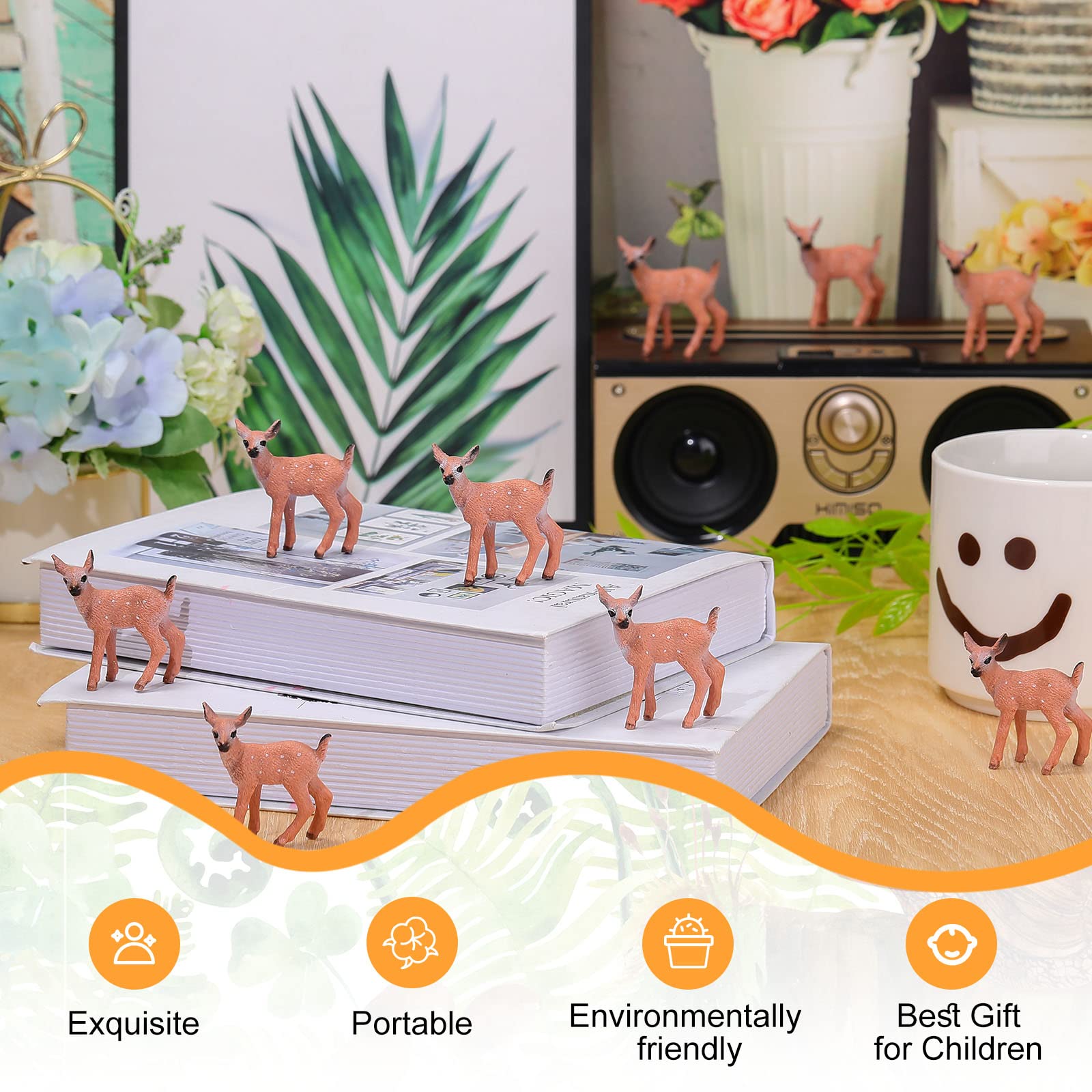 Foto 4 | Figuras De Ciervo En Miniatura Skylety, 28 Piezas, Para Manualidades - Venta Internacional.
