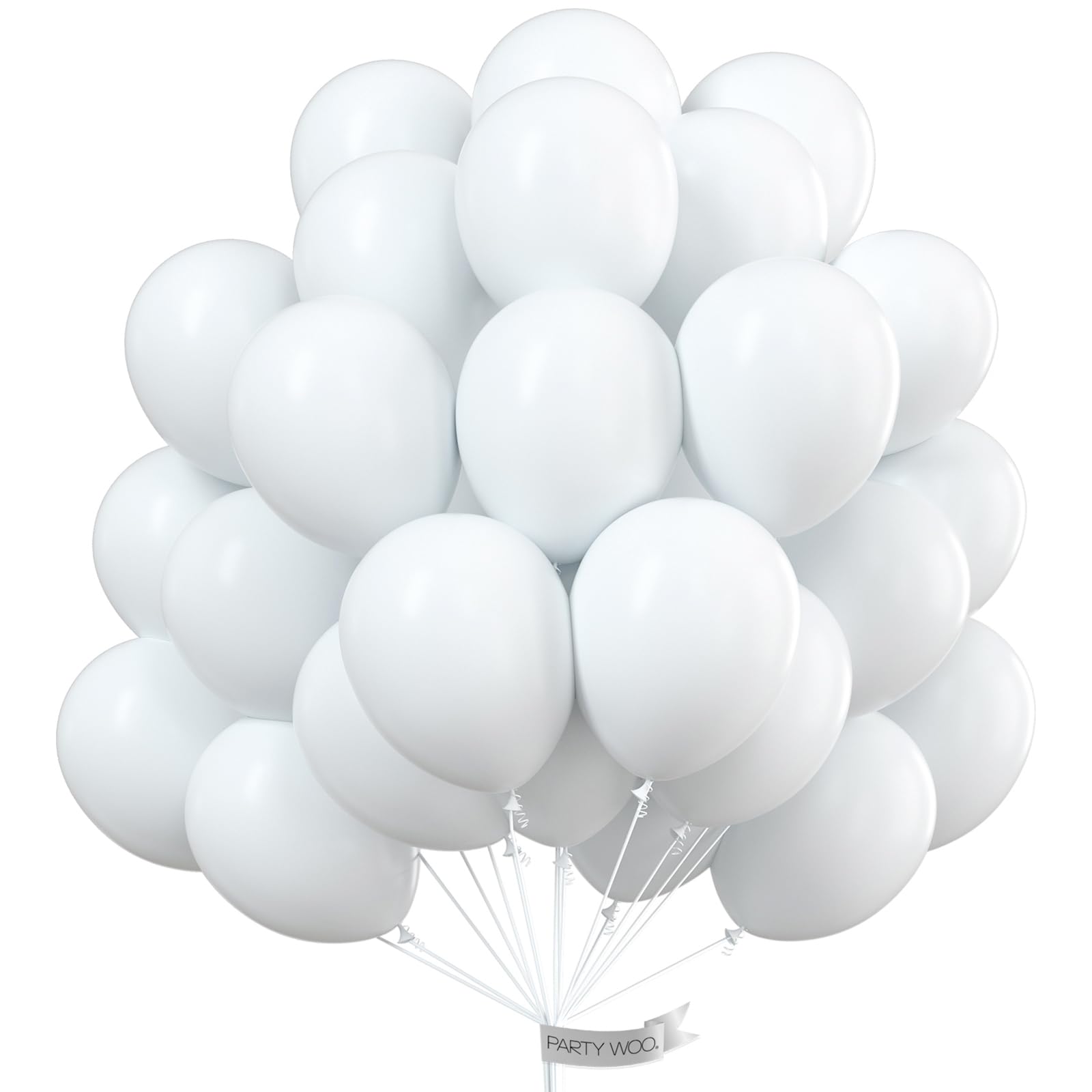 Foto 1 | Globos Partywoo Blancos, 50 Unidades, 30 Cm, Mate, Para Decoración - Venta Internacional.