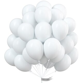 Foto 1 | Globos Partywoo Blancos, 50 Unidades, 30 Cm, Mate, Para Decoración - Venta Internacional.