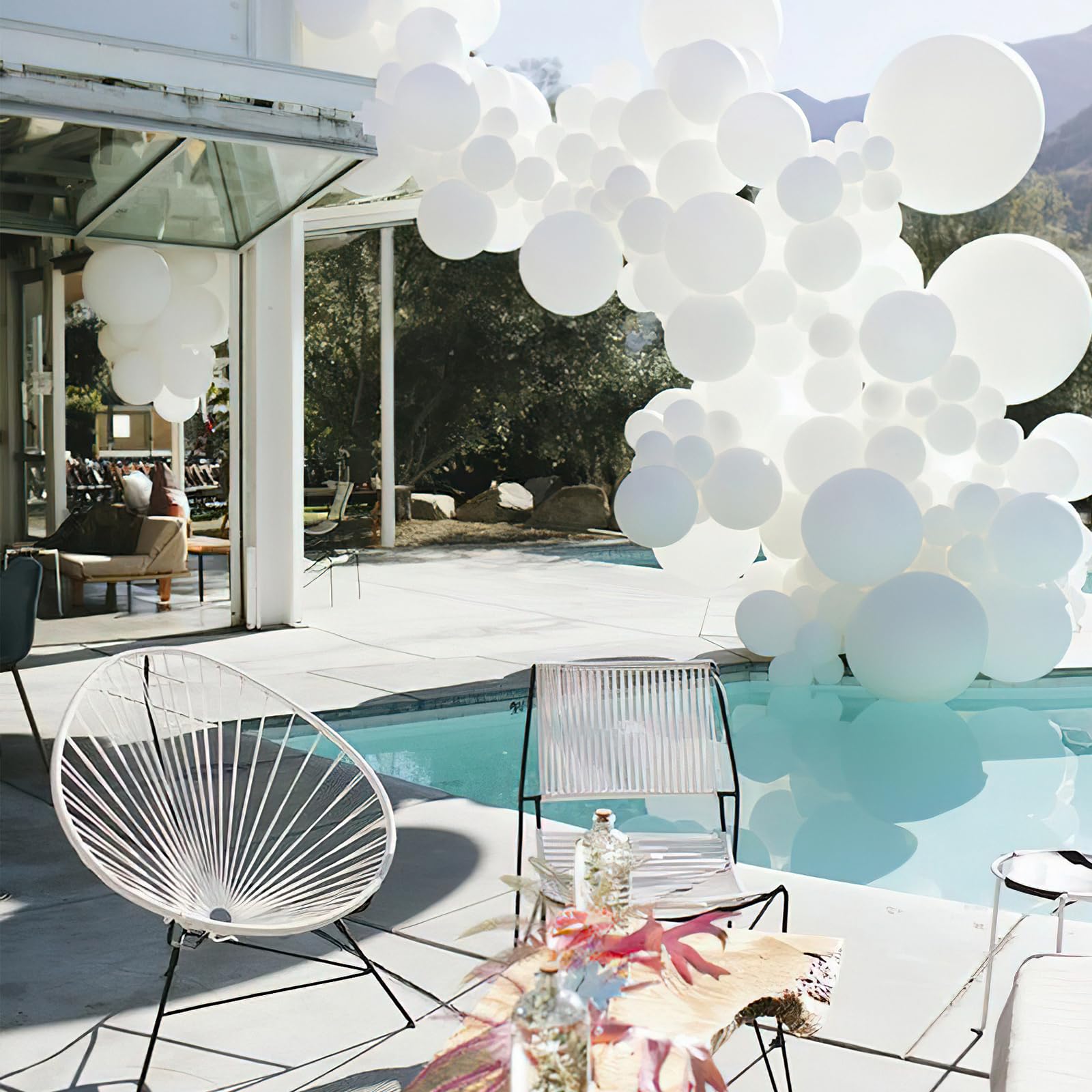 Foto 6 | Globos Partywoo Blancos, 50 Unidades, 30 Cm, Mate, Para Decoración - Venta Internacional.