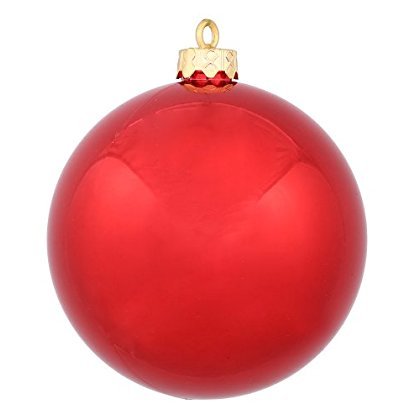 Foto 3 pulgar | Adorno Navideño Vickerman, Bola Roja Brillante De 8 Cm, Resistente A Los Rayos Uv - Venta Internacional.