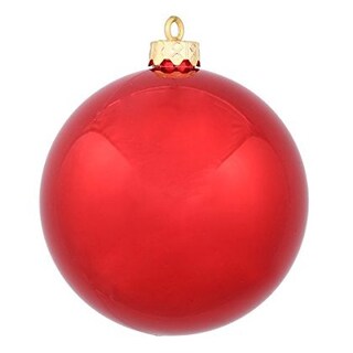 Foto 2 | Adorno Navideño Vickerman, Bola Roja Brillante De 8 Cm, Resistente A Los Rayos Uv - Venta Internacional.