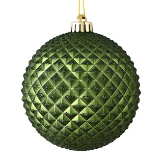 Foto 1 | Bola Con Purpurina Verde Musgo De Ornament Vickerman, Color Verde Musgo, 4 Cm, 6 Bolsas - Venta Internacional.