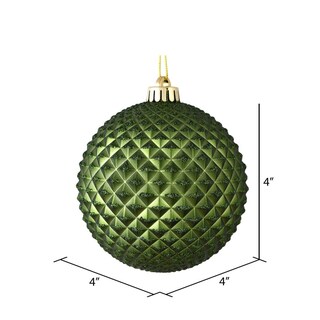 Foto 2 | Bola Con Purpurina Verde Musgo De Ornament Vickerman, Color Verde Musgo, 4 Cm, 6 Bolsas - Venta Internacional.