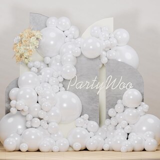 Foto 1 | Balloon Partywoo, Látex Blanco Perla, 140 Unidades, Paquete Con Kit De Arco - Venta Internacional.