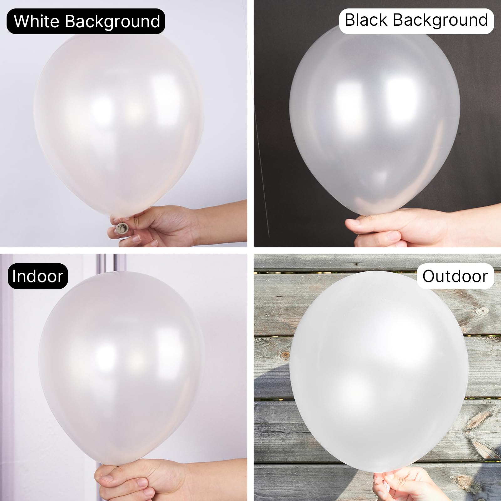 Foto 4 pulgar | Balloon Partywoo, Látex Blanco Perla, 140 Unidades, Paquete Con Kit De Arco - Venta Internacional.