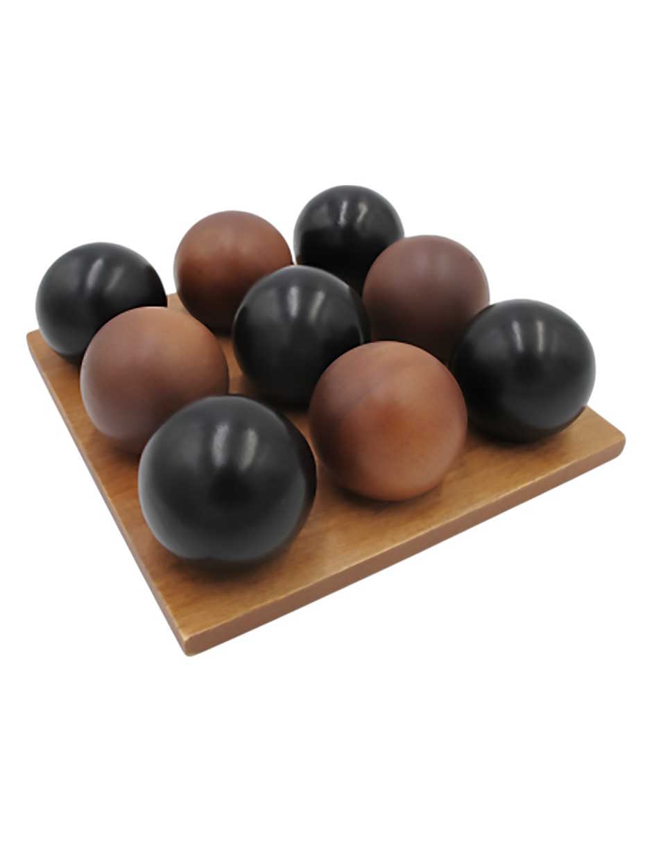 Foto 2 pulgar | Juego De Pelotas Decorativas  Zense Delia En Madera Color Negro Con Café