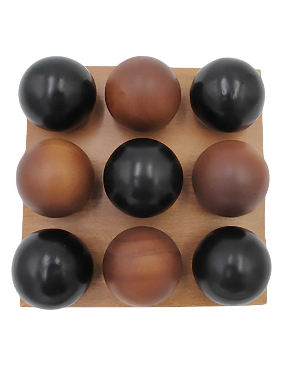 Foto 3 pulgar | Juego De Pelotas Decorativas  Zense Delia En Madera Color Negro Con Café