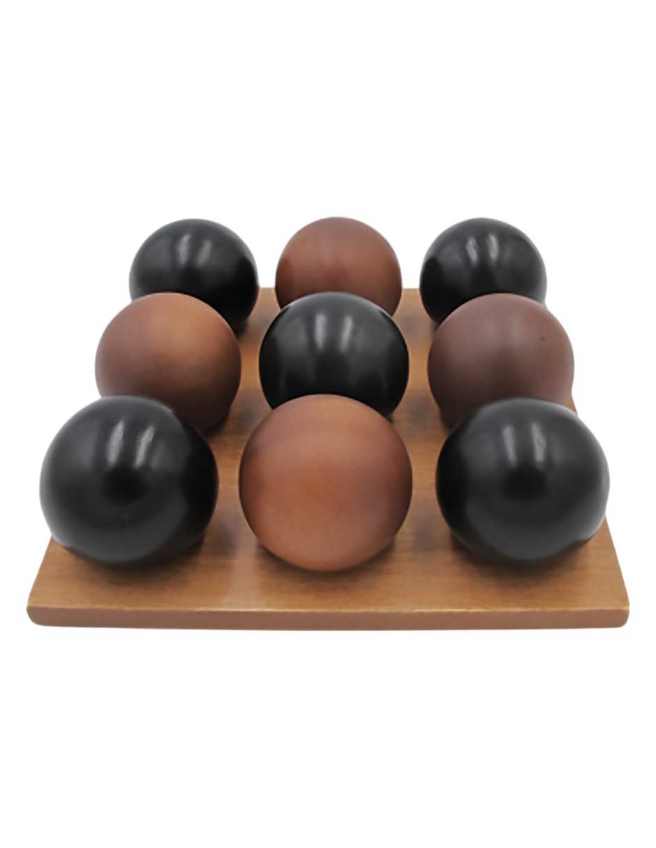 Foto 4 pulgar | Juego De Pelotas Decorativas  Zense Delia En Madera Color Negro Con Café