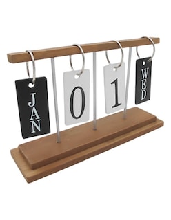 Foto 2 | Calendario Zense Coty De Madera Color Café