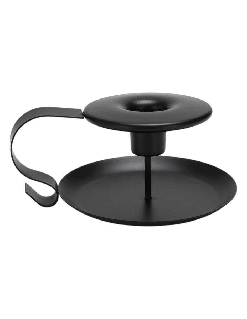 Foto 2 | Set De 2 Portavelas Zense  Aura De Metal Color Negro