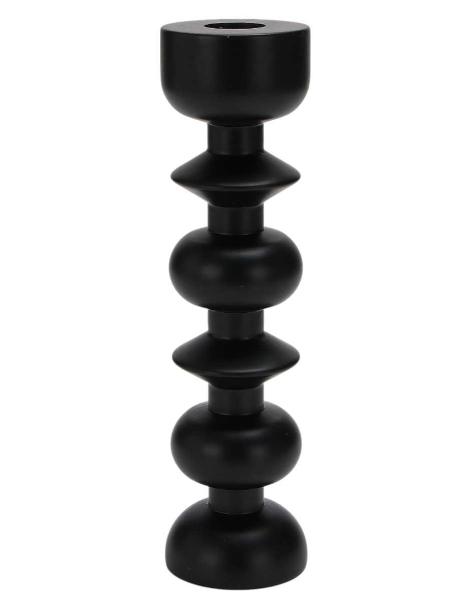 Foto 2 pulgar | Portavelas Zense De Madera Anna 5.8x21cm Color Negro