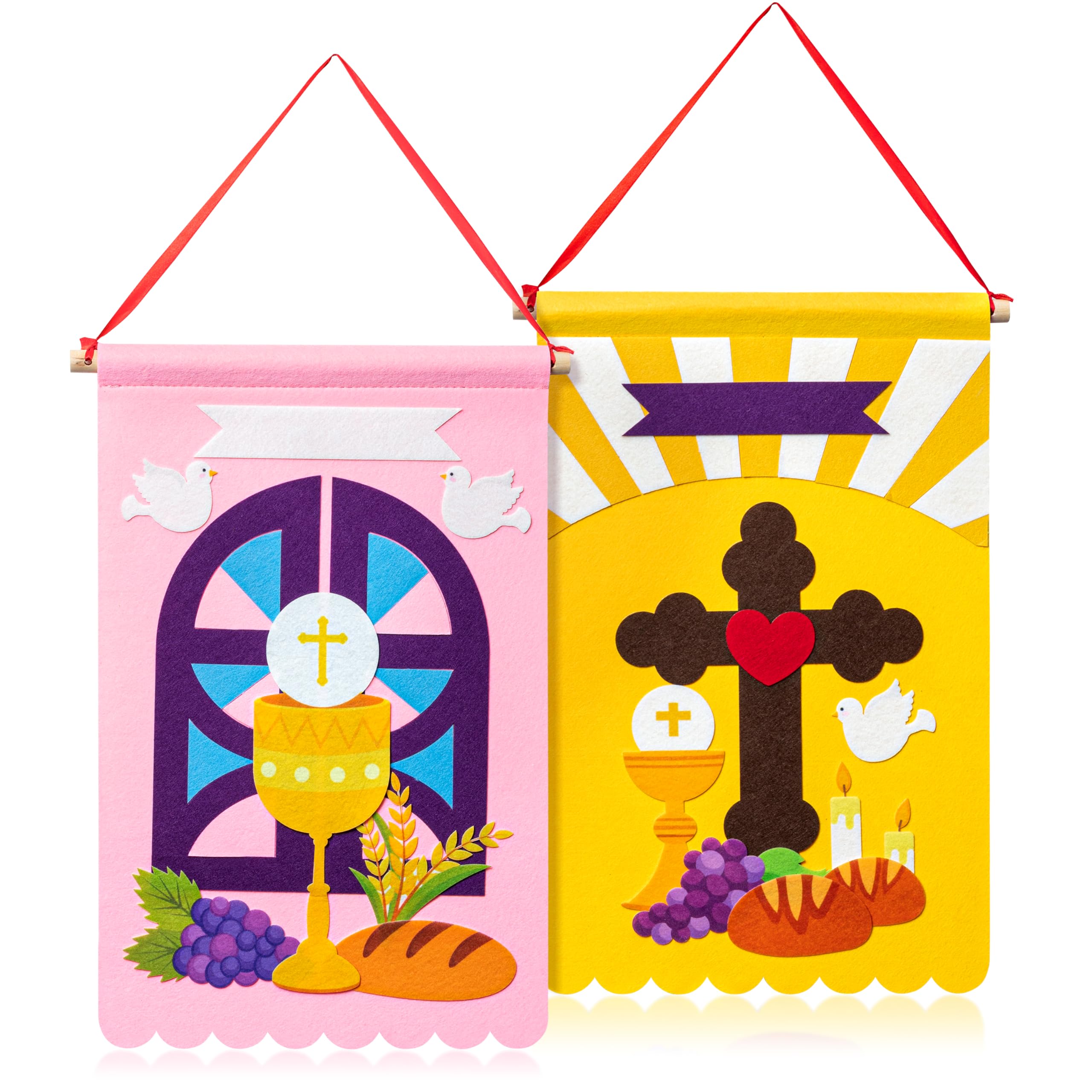 Foto 1 | Kit De Pancartas De Primera Comunión Watinc, Fieltro Para Niñas, Para El Santo Primer Bautismo - Venta Internacional.