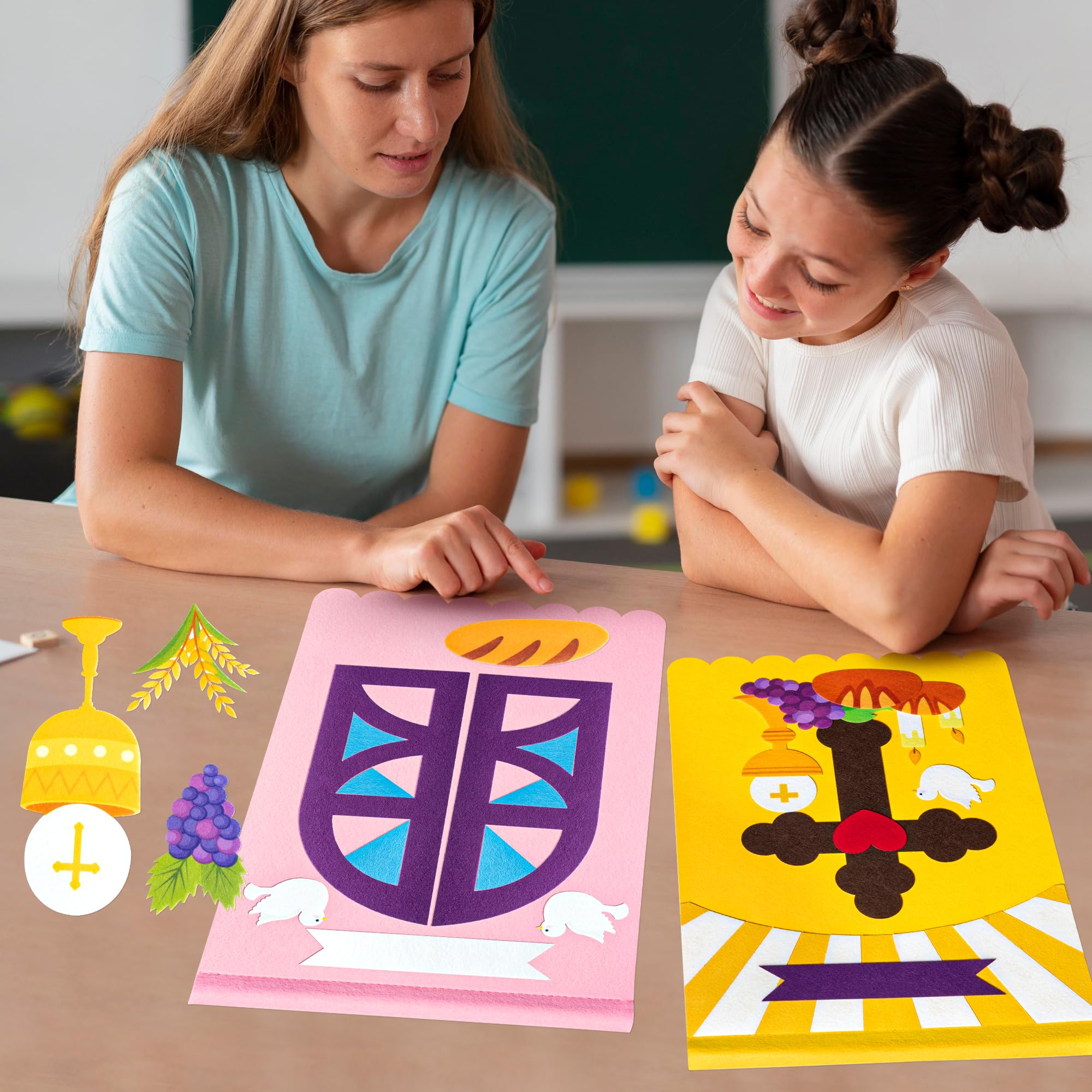 Foto 6 | Kit De Pancartas De Primera Comunión Watinc, Fieltro Para Niñas, Para El Santo Primer Bautismo - Venta Internacional.